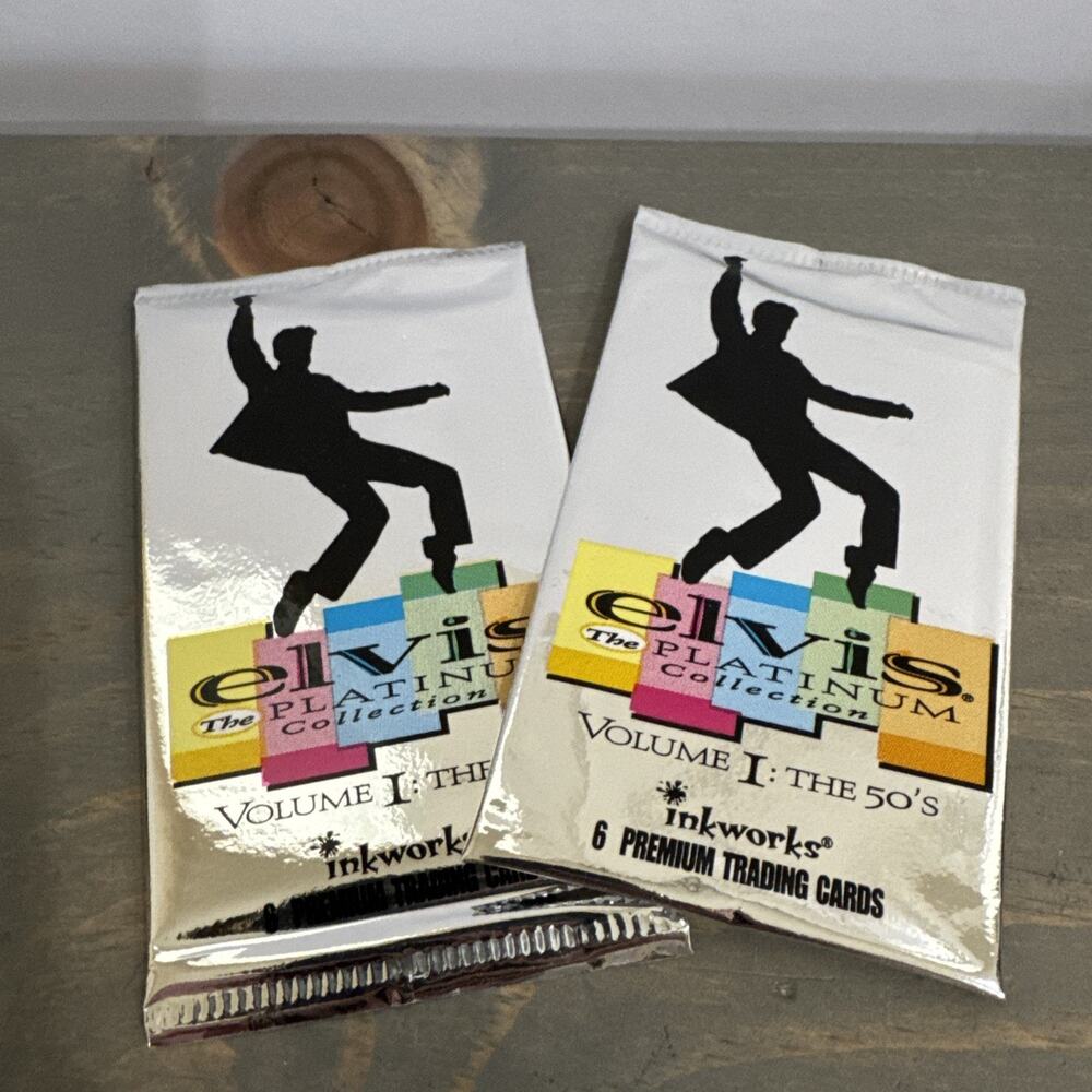VINTAGE 2- PACKS NEW “ELVIS” PLATINUM COLLECTION VOL. I TRADING CARDS